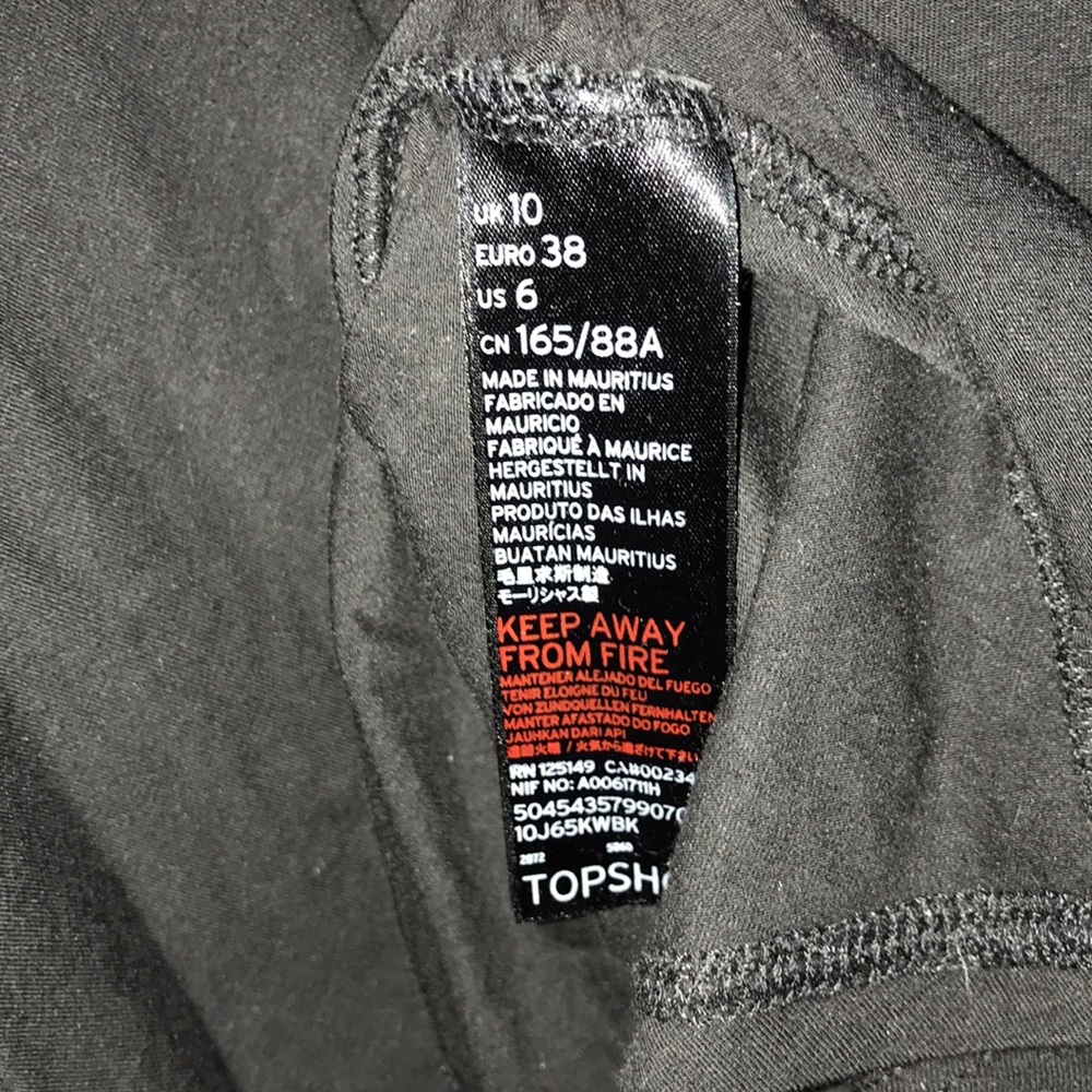 Topshop Black Cold Shoulder Dress - Picture 8 of 8
